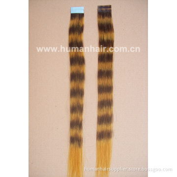 Tiger Color 100% Remy Indian Double Tape Hair Extension